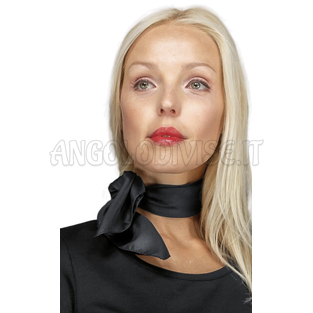 ISACCO FOULARD NERO 100 % POLYESTER