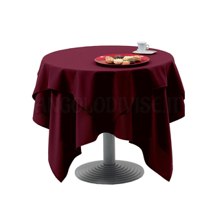 ISACCO Tovaglia ELEGANCE  116 x 116 cm BORDEAUX
