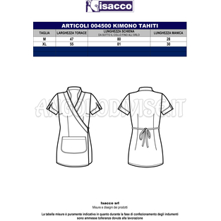 ISACCO KIMONO TAHITI NERO 65% POLYESTER  35% COTTON