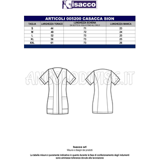 ISACCO CASACCA SION BLU 65% POLYESTER  35% COTTON