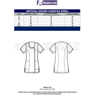 ISACCO CASACCA DELHI BIANCO+NERO 65% POLYESTER  35% COTTON
