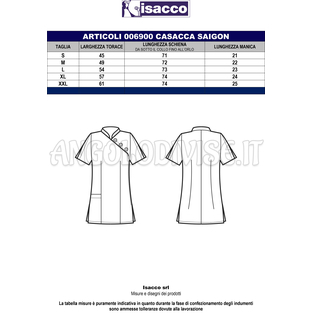 ISACCO CASACCA SAIGON NERO 65% POLYESTER  35% COTTON