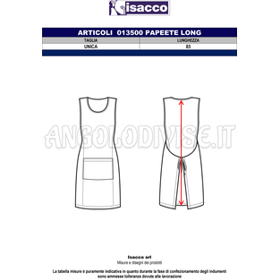 ISACCO PAPEETE LONG NATURAL 100 % POLYESTER