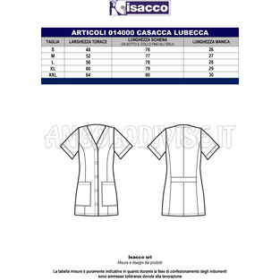 ISACCO CASACCA LUBECCA VERMIGLIO+NERO 65% POLYESTER  35% COTTON