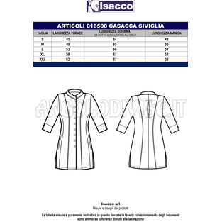 ISACCO CASACCA SIVIGLIA M/M NERO 65% POLYESTER  35% COTTON