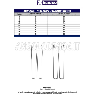 ISACCO PANTALONE DONNA NERO 100 % POLYESTER