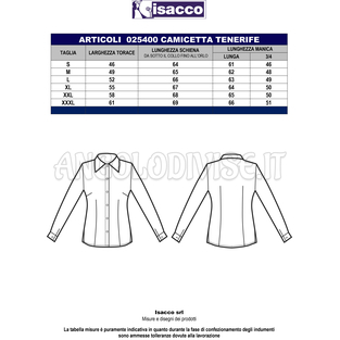 ISACCO CAMICETTA KYOTO GRIGIO 65% POLYESTER  35% COTTON