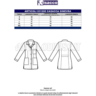 ISACCO CASACCA GINEVRA POLSO IN MAGLIA BIANCO 100 % COTTON