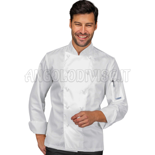 ISACCO GIACCA ALABAMA SLIM EXTRALIGHT SUPER STRETCH BIANCO 97% COTTON  3% SPANDEX