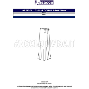 ISACCO GONNA BROADWAY NERO 100 % POLYESTER