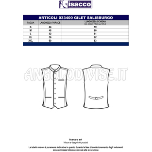 ISACCO GILET SALISBURGO UNISEX NERO 100 % POLYESTER