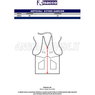 ISACCO GARCON BIANCO/NERO 100 % POLYESTER