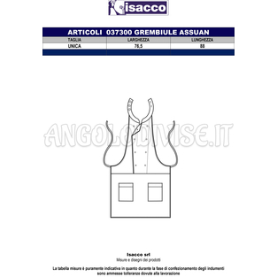 ISACCO ASSUAN NERO + BIANCO 65% POLYESTER  35% COTTON