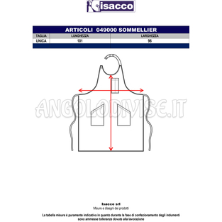ISACCO SOMMELIER NERO 100 % POLYESTER