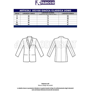 ISACCO GIACCA CLASSICA UOMO NERO 100 % POLYESTER