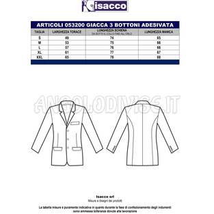 ISACCO GIACCA UOMO 3 BOTT. BLU 100 % POLYESTER