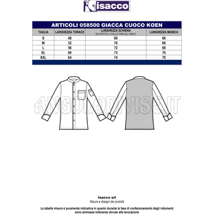 ISACCO GIACCA KOEN BIANCO M/M 65% POLYESTER  35% COTTON