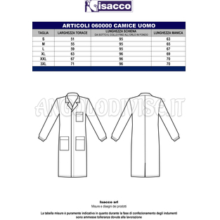 ISACCO CASACCA PETER M/M GRIGIO+BLU 65% POLYESTER  35% COTTON
