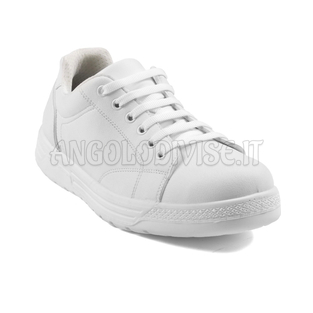 ISACCO SCARPA SNEAKER COMFORT UNISEX MICROFIBRA BIANCO