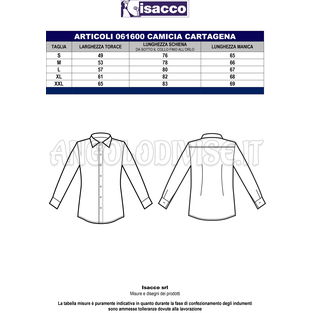 ISACCO CAMICIA UOMO CARTAGENA SLIM NERO 65% POLYESTER  35% COTTON