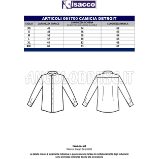 ISACCO CAMICIA DETROIT UNISEX M/M STRETCH LIGHT JEANS 97% COTTON  3% SPANDEX