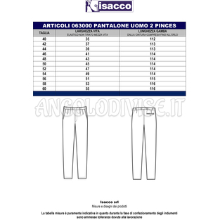 ISACCO PANTALONE UOMO BLU 100 % POLYESTER