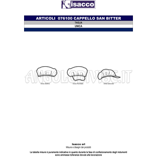 ISACCO CAPPELLO S.BITTER BIANCO 65% POLYESTER  35% COTTON