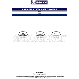 ISACCO CAPPELLO BOB GRIGIO 65% POLYESTER  35% COTTON