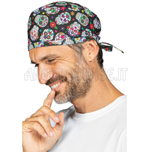 ISACCO BANDANA AVANA SKULL 11 100 % COTTON