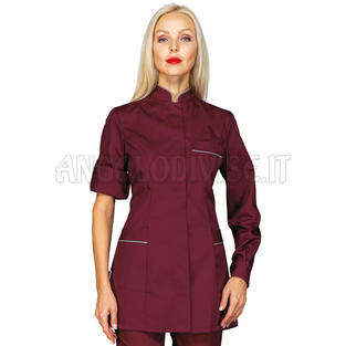 ISACCO CASACCA ANTIGUA BORDEAUX + CODINO GRIGIO 65% POLYESTER  35% COTTON