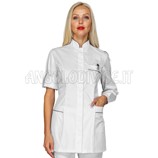 ISACCO CASACCA ANTIGUA BIANCO + CODINO GRIGIO 65% POLYESTER  35% COTTON