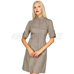 ISACCO CAMICE VENEZIA M/M TORTORA + CODINO FANGO 65% POLYESTER  35% COTTON