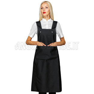 ISACCO GREMBIULE NAGANO NERO 65% POLYESTER  35% COTTON