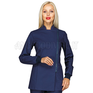 ISACCO CASACCA COVENTRY POLSI IN MAGLIA BLU 100 % COTTON