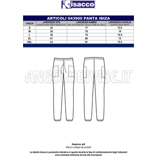 ISACCO PANTA IBIZA NERO 65% POLYESTER  35% COTTON