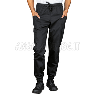 ISACCO PANTA IBIZA NERO 65% POLYESTER  35% COTTON