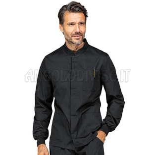 ISACCO CASACCA CORFU' POLSI IN MAGLIA NERO 65% POLYESTER  35% COTTON