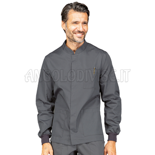 ISACCO CASACCA CORFU' POLSI IN MAGLIA GRIGIO 65% POLYESTER  35% COTTON