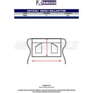 ISACCO GREMBIULE BALLANTYNE NATURAL 100 % POLYESTER