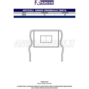 ISACCO GREMBIULE CRETA CM 70X46 NERO 65% POLYESTER  35% COTTON
