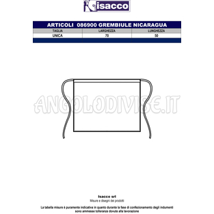 ISACCO GREMBIULE NICARAGUA ROSSO/NERO 100 % COTTON
