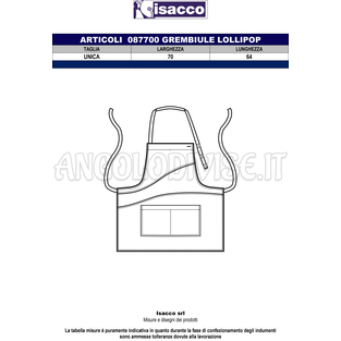 ISACCO LOLLIPOP COLORADO/ALBICOCCA 100 % POLYESTER