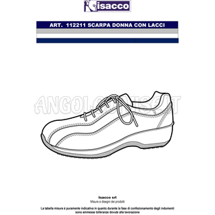 ISACCO SCARPA DONNA CON LACCI NERO