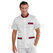 ISACCO CASACCA CORFU' M/M BIANCO+BORDEAUX 65% POLYESTER  35% COTTON
