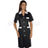 ISACCO CAMICE POSITANO M/M NERO+BIANCO 65% POLYESTER  35% COTTON