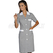 ISACCO CAMICE POSITANO M/M GRIGIO+BIANCO 65% POLYESTER  35% COTTON