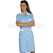 ISACCO CAMICE POSITANO M/M AZZURRO+BIANCO 65% POLYESTER  35% COTTON
