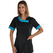 ISACCO CASACCA DELHI NERO+TURCHESE 65% POLYESTER  35% COTTON