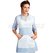 ISACCO PONCHO V BIANCO + RIGA AZZURRA 65% POLYESTER  35% COTTON