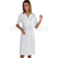 ISACCO CAMICE DONNA M/M SATIN BIANCO 100% COTTON  SATIN  NO STIRO